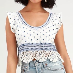 Free People Crochet Crop Top